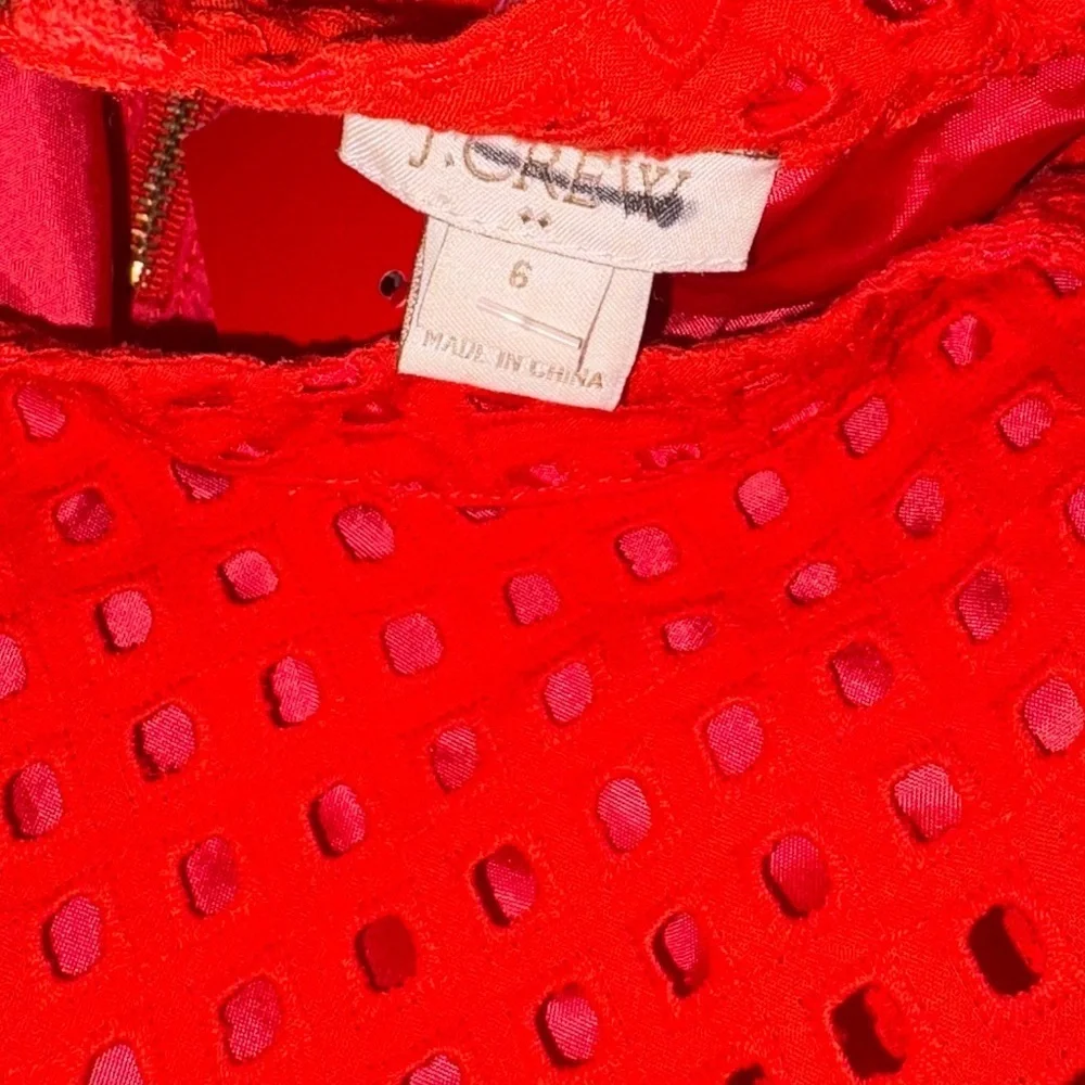 J. Crew Scarlet Eyelet Top